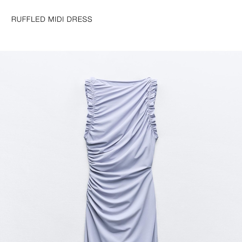 Zara ruffled midi dress